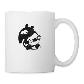 Tapir mit Ukulele musikalischer Schabrackentapir - Tasse - Weiß - Rechts
