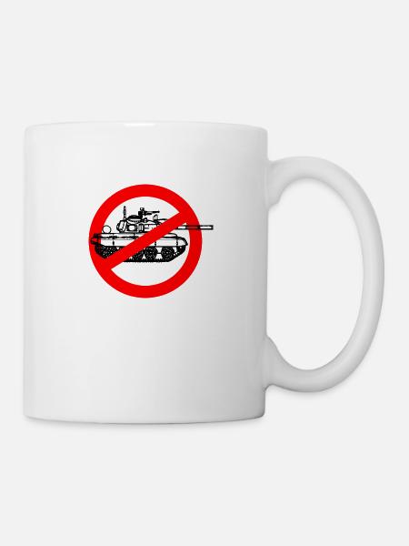 Support Ukraine, stop the war, we want peace - Mug - white