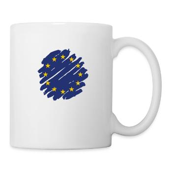 Drapeau de l’Europe EU Euro Drapeau européen - Mug blanc - blanc - Droite