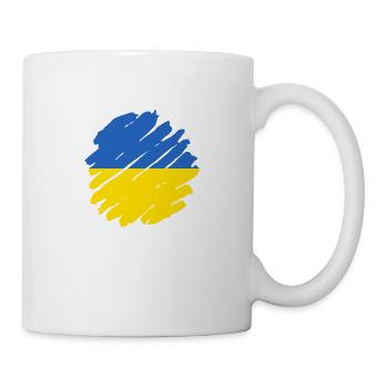 Drapeau de l’Ukraine Vintage Drapeau ukrainien d’occasion Look - Mug blanc - blanc - Droite