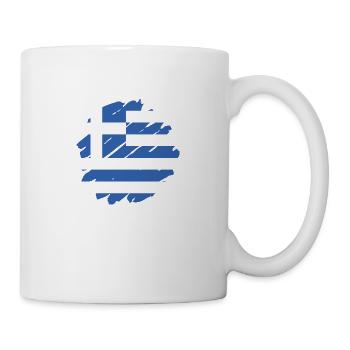Grèce Drapeau Hellas Athènes Drapeau grec - Mug blanc - blanc - Droite