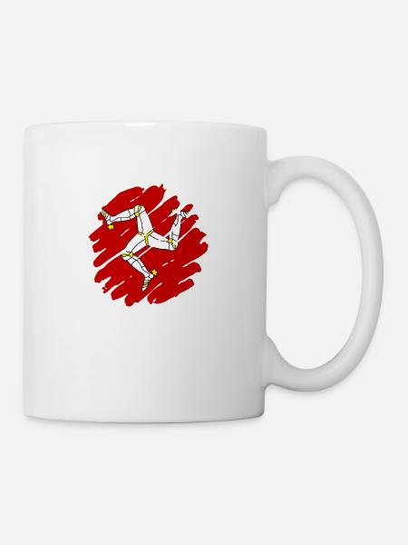Isle of Man Flagge Triskele Flag of Isle of Man - Tasse - Weiß