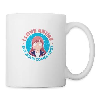 I Love Anime But Jesus Comes First - Tasse - Weiß - Rechts