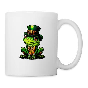 Grenouille enchanteresse avec cylindre de la Saint-Patrick - Mug blanc - blanc - Droite