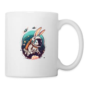 Lapin dans l’espace - Mug blanc - blanc - Droite