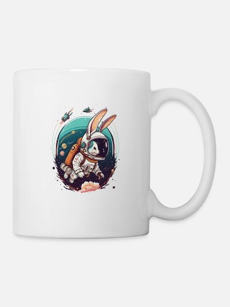 Rabbit in space - Mug - white
