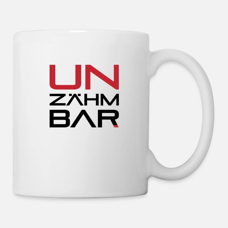 UNZÄHMBAR schwarz-rot - Tasse - Weiß