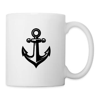 Vintage alter Anker im Tattoo Style - Tasse - Weiß - Rechts