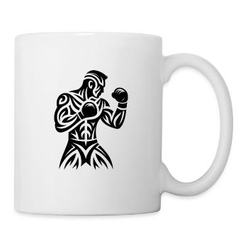 Thai Boxing Tribal Tattoo Fist Boxer Fighter - Mug - white - Right