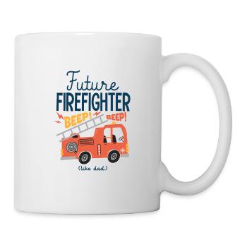 baby Future firefighter like dad - Mug blanc - blanc - Droite