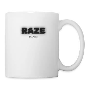Black And White Modern Typographic Raze - Tasse - Weiß - Rechts