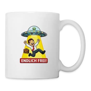 Endlich Frei UFO Entführung - Tasse - Weiß - Rechts