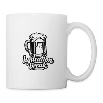 Trinkpause Bier - Tasse - Weiß - Rechts