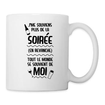 jme souviens plus (noir) - Mug blanc - blanc - Droite