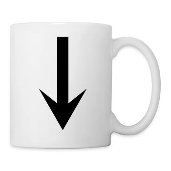 arrow down - Mug - white - Right