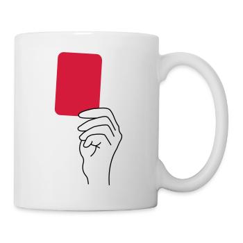 Rote Karte - Tasse - Weiß - Rechts