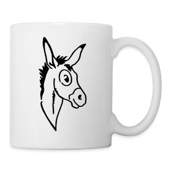 Esel - Tasse - Weiß - Rechts