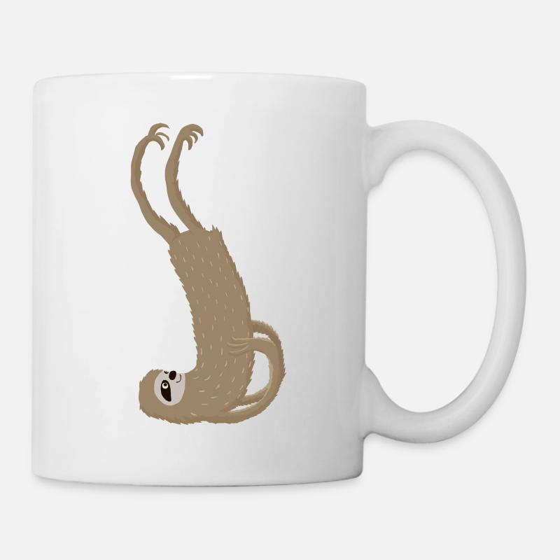 Faultier macht Kerze - Tasse - Weiß
