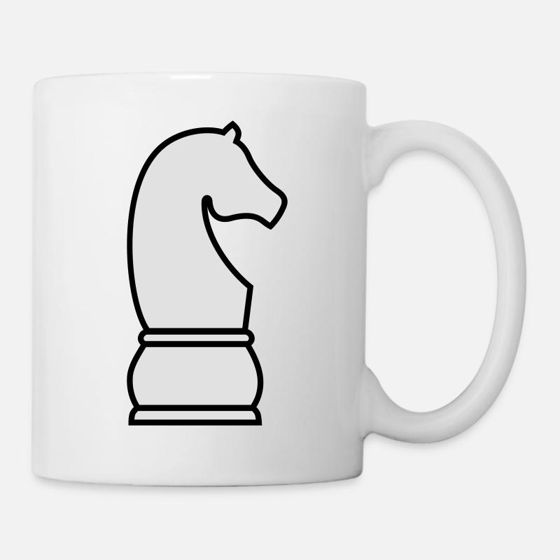 Schach Springer - Tasse - Weiß