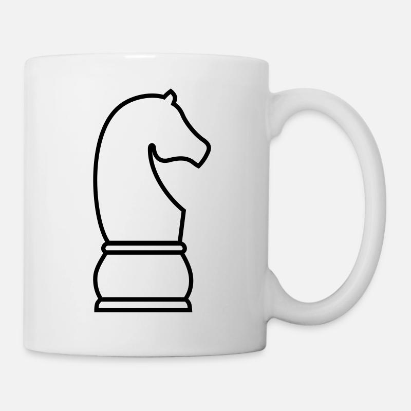 Schach Springer - Tasse - Weiß