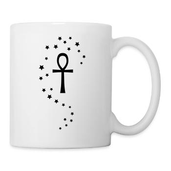 Lebensschluessel Croix + étoile 1c - Mug blanc - blanc - Droite