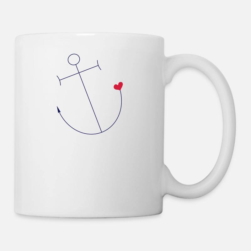 heart anchor - Mug - white