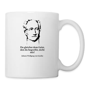 Goethe: Du gleichst dem Geist, den du begreifst, - Tasse - Weiß - Rechts