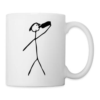 saufen - Tasse - Weiß - Rechts