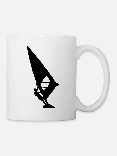 surfing surfer windsurfing - Tasse - Weiß