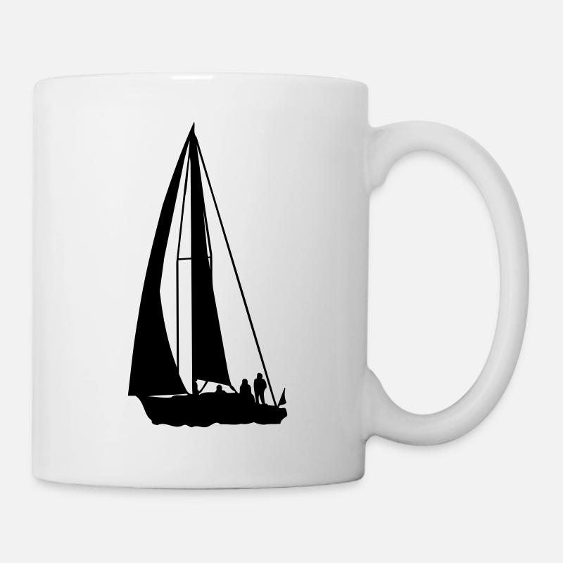 sailboat surfer surfing - Mug - white