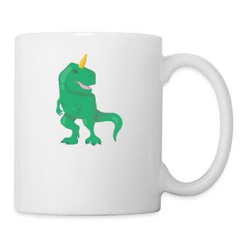 Dino Einhorn T-Rex - Mug blanc - blanc - Droite