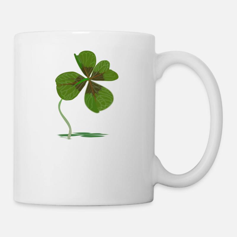 Kleeblatt - Tasse - Weiß