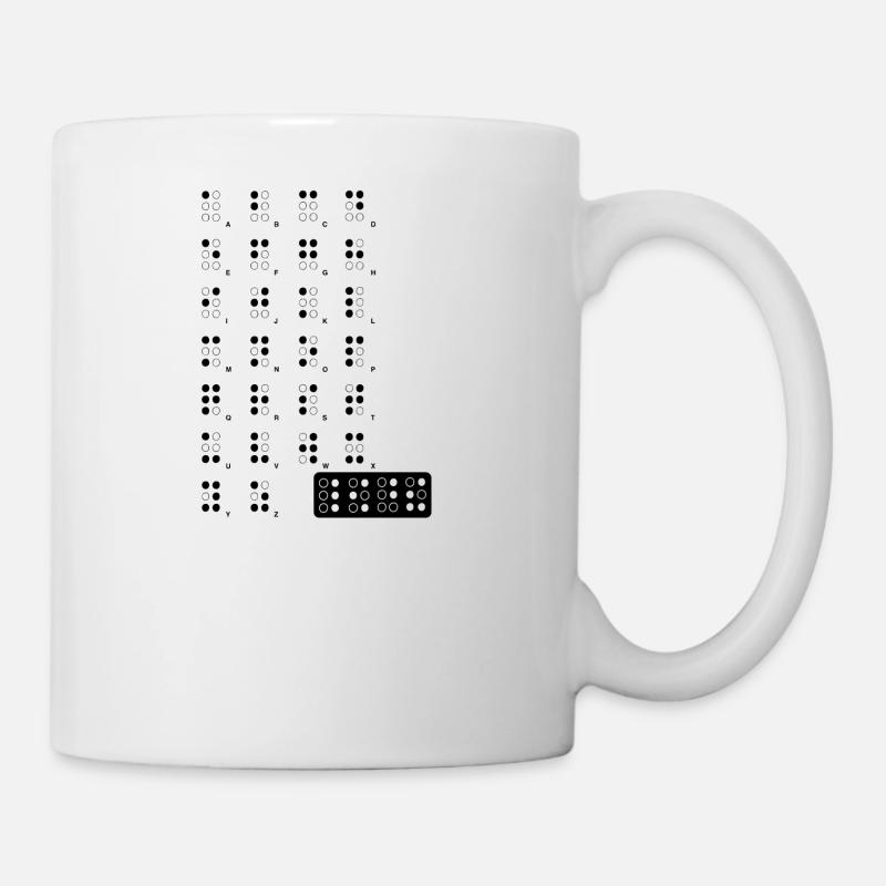 Braille blak - Tasse - Weiß
