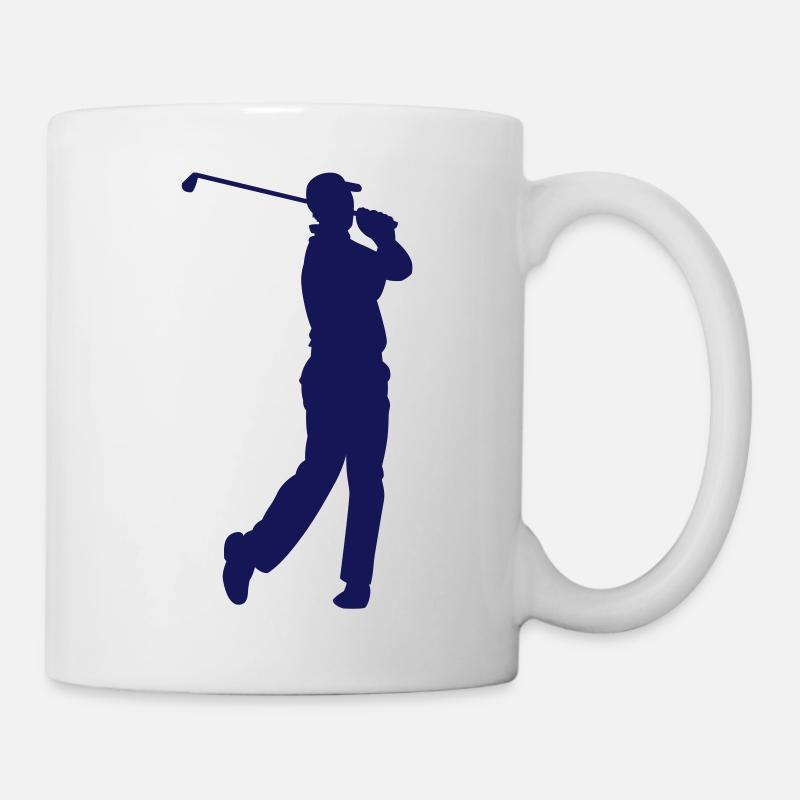 Golfer nach Abschlag - Tasse - Weiß