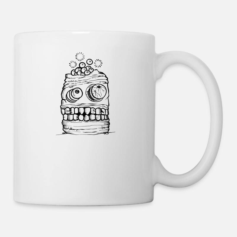 Halloween Monster Skull T-Shirt - Mug blanc - blanc