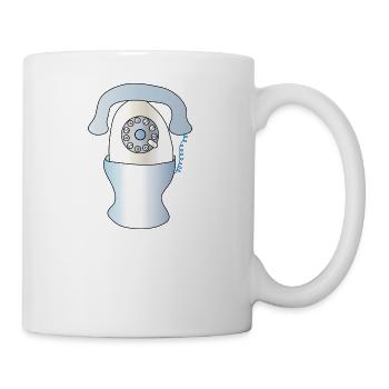 Ei Phone | Retro Telefon | Telefonhörer | Handy - Tasse - Weiß - Rechts