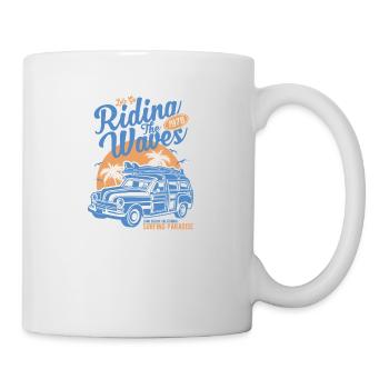 Riding The Waves - Tasse - Weiß - Rechts