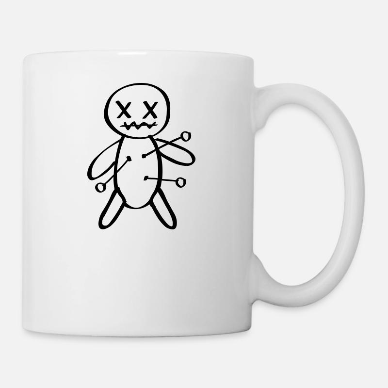 Poupée vaudou aiguille douleur - Mug blanc - blanc