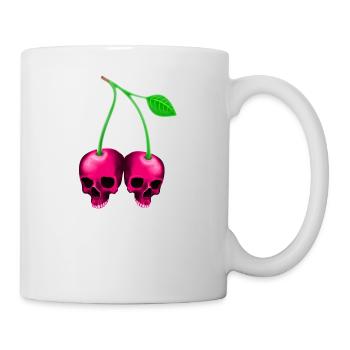 Skull Kirsche Pink - Tasse - Weiß - Rechts