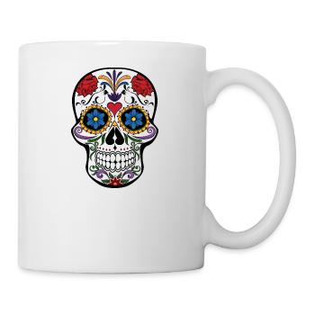 Colorful skull - Mug - white - Right