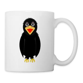 Rabe - Tasse - Weiß - Rechts