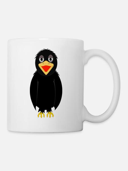 Rabe - Tasse - Weiß