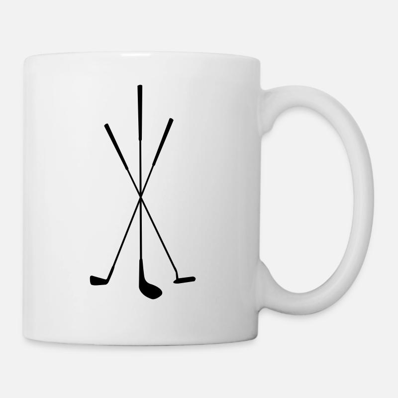 Golf - Golfschläger - Tasse - Weiß