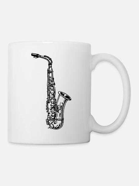 Saxophone - Tasse - Weiß