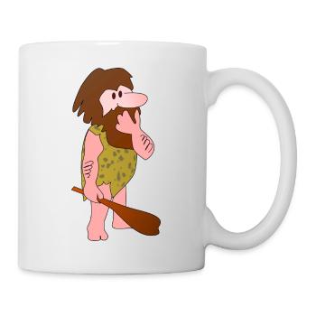 Neandertal homme des cavernes homme des cavernes steinzeit11 - Mug blanc - blanc - Droite