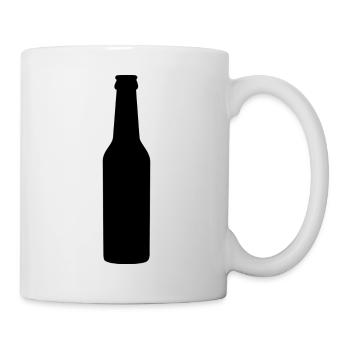 0,33 Bierflasche - Tasse - Weiß - Rechts