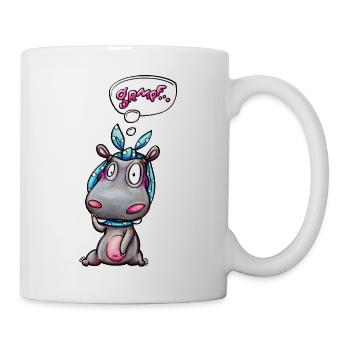 hippo with quote - Tasse - Weiß - Rechts