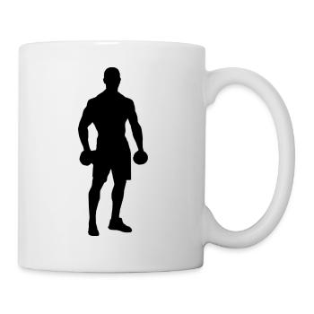 muscle silhouette Hantelmann Stark - Mug blanc - blanc - Droite