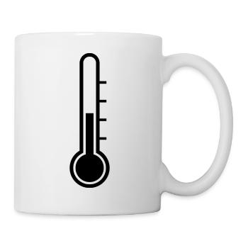 Kalt Warm Temperatur Celsius Thermometer Fieber - Tasse - Weiß - Rechts