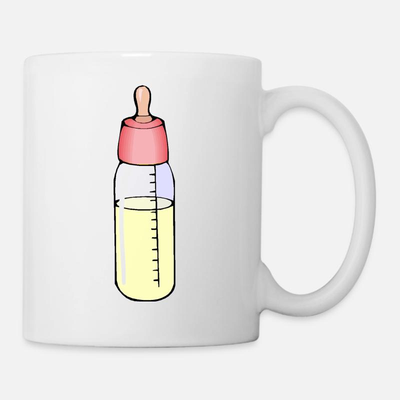 Baby Flasche - Tasse - Weiß